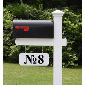 Gold - Transom Window or Mailbox Numbers - 6" Tall - Vinyl Decal - Numero - Address Office Storefront - Die Cut - TNRB