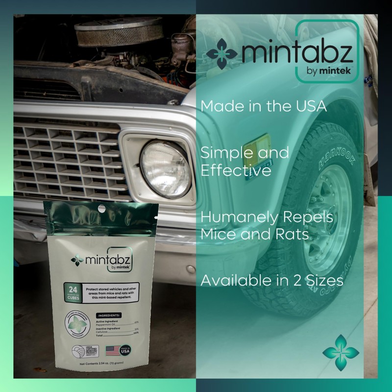 Mintek™ Mintabz™: 24 Ready-to-Use Natural Pest Control Cubes to Repel