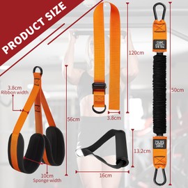 Klimmzughilfe Set mit 4 Verstellbaren Widerstandsbändern & 2 Fußstützen, Klimmzughilfebänder für Effektives Krafttraining & Unterstützung beim Klimmzug für Anfänger und Fortgeschrittene