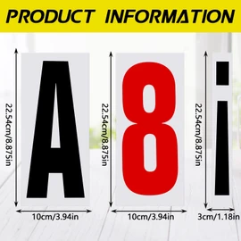 Jecery 400 Pcs Marquee Sign Letters Flexible Plastic Letters on Flexible Panel for Outdoor Black Board Portable Sign Numbers Punctuation for Letter(8 7/8 Inch)