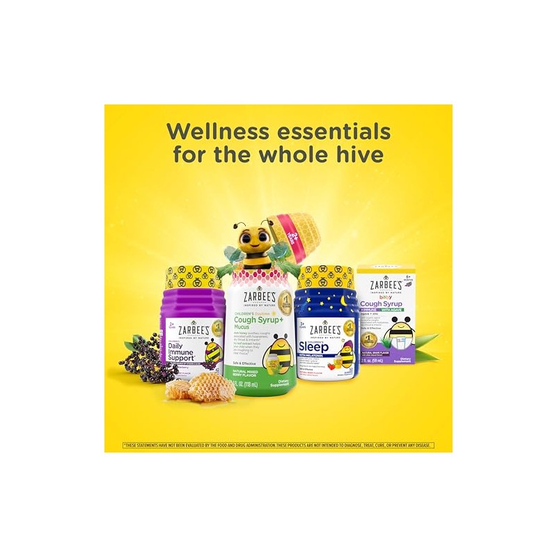 Zarbee Naturals Mighty Bee Gomitas Infantiles Saúco Vitamina Zinc Sabor