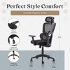 JOMEED High Upholstered Back Mesh Swivel Chair Adjustable Height Arm