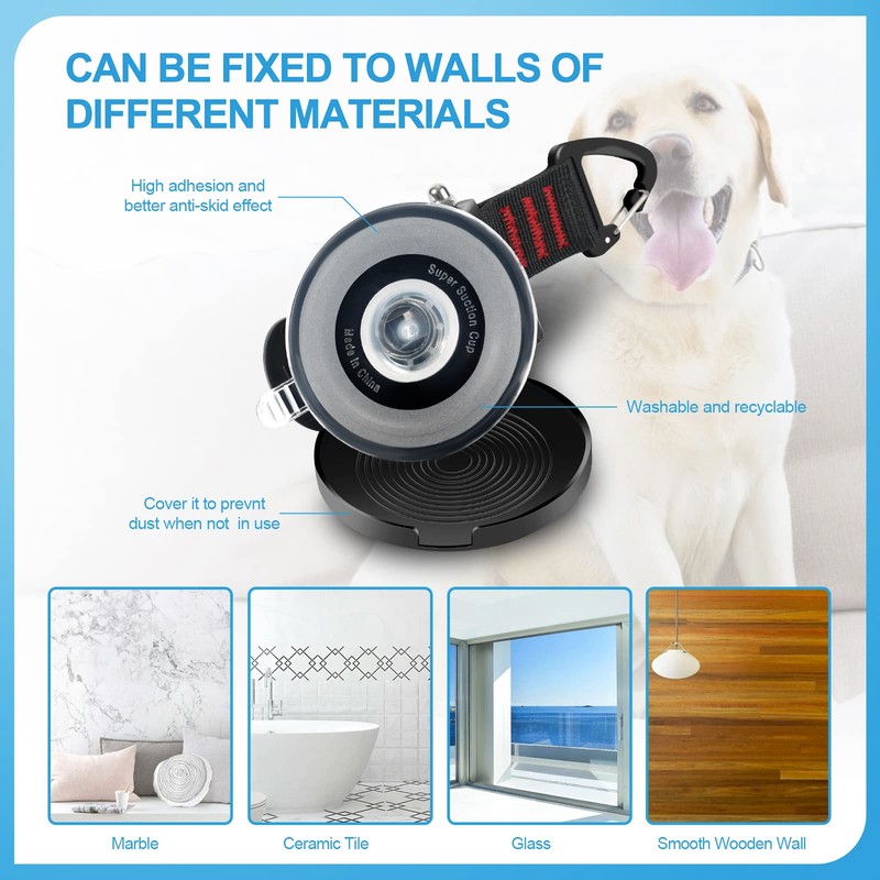 Dog Bathing Tether with Heavy Suction Cup, Dog Grooming Tub