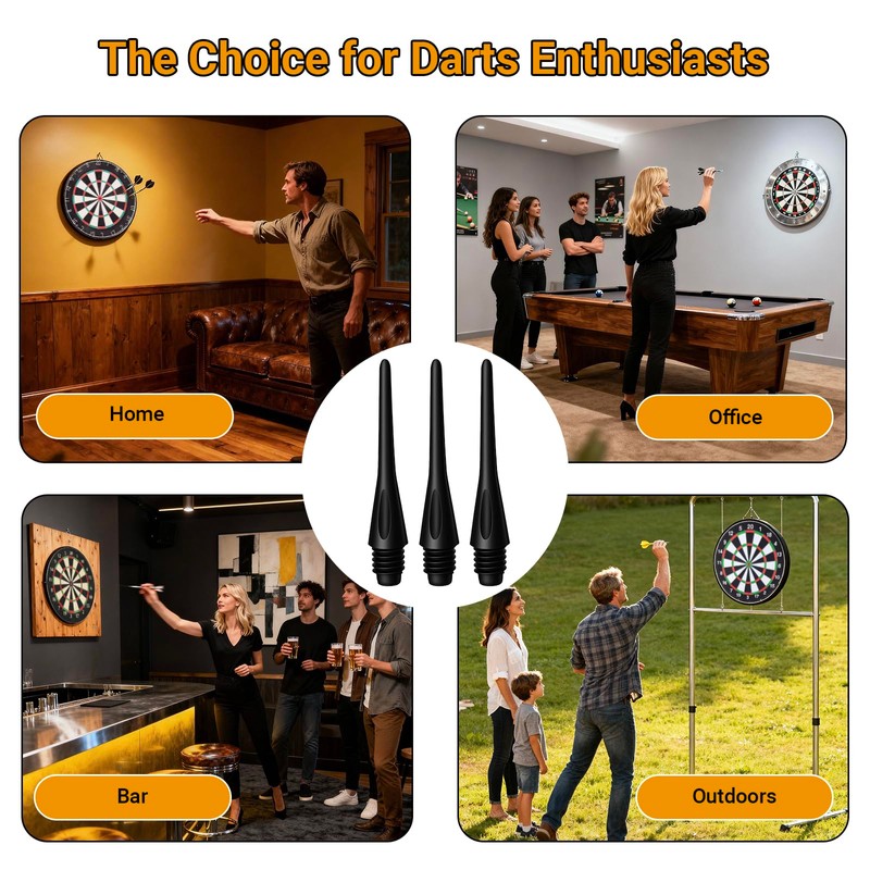 Wolftop 2BA Thread Soft Tip Dart Points 150 Pack -