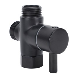 Válvula Desviadora de Ducha de 3 Vías, Válvula Desviadora de Ducha G1/2 Duradera de Cobre para Prueba de Herrumbre (BLACK)