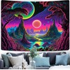 FENDROM Blacklight Galaxy Space Tapestry UV Reactive Astronaut Tapestry Trippy