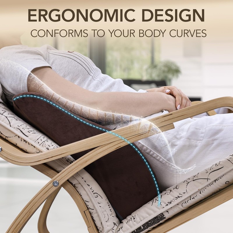 SofGlowly Lumbar Support Pillow for Recliner,Large Memory Foam Back Support