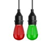 VISTERLITE Red Green S14 Christmas Light Bulbs, 1 Watt Plastic