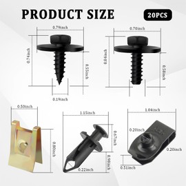 100PCS Undertray Engine Car Bumper Clips,Multi-Functional Car Clips Fasteners Kit Includes Body Bolts Automotive,U Clips,Push Fasteners,Universal Automotive Clips Car Accessories