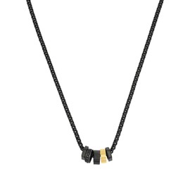 s.Oliver 2034952 Men's Necklace with Pendant Stainless Steel 50 + 5 cm Bi-Colour Comes in Jewellery Gift Box, Stainless Steel, None
