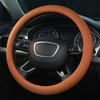 ALEMODR Custom Car Steering Wheel Cover for Toyota,Orange Premium Leather