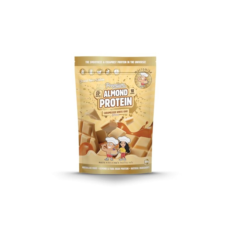 Macro Mike Premium Caramelised White Choc Almond Protein 400 g