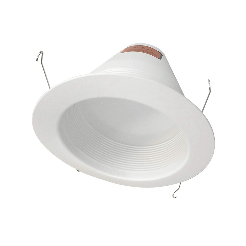 NICOR Lighting 6 inch White Airtight Recessed Cone Baffle Trim,