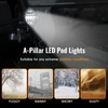 XATVXUTV A-Pillar LED Pod Lights Compatible with Honda Pioneer 700-2