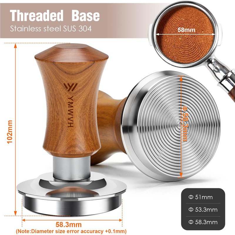 YMWVH Coffee Tamper 58.3mm Espresso Tampers