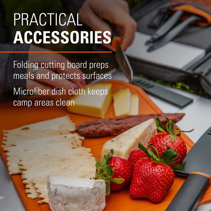 GSI Outdoors Santoku Knife Set, Compact 6-Piece Camping Chef Knife