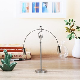 Sunnytech Unicycle Weightlifter Stainless Steel Physics Balancing Tumbler Kinetic Art Balance Toy Decompressive Science Psychology Home Office Decor Desk Toy WJ143