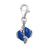 Quiges Silver-Plated Animal Charm Pendants with Lobster Clasps for Bracelets,