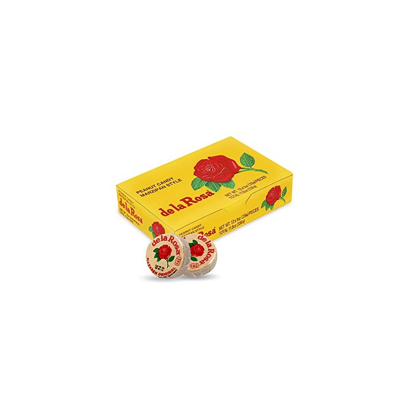 De la Rosa Mazapan, Mexican Original Peanut Candy, Regular and