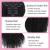 Geogroket Kinky Curly Clip in Hair Extensions for Women 3C