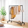 Hoctieon Z Rack, Rolling Clothes Racks with Z-Base, Heavy Duty