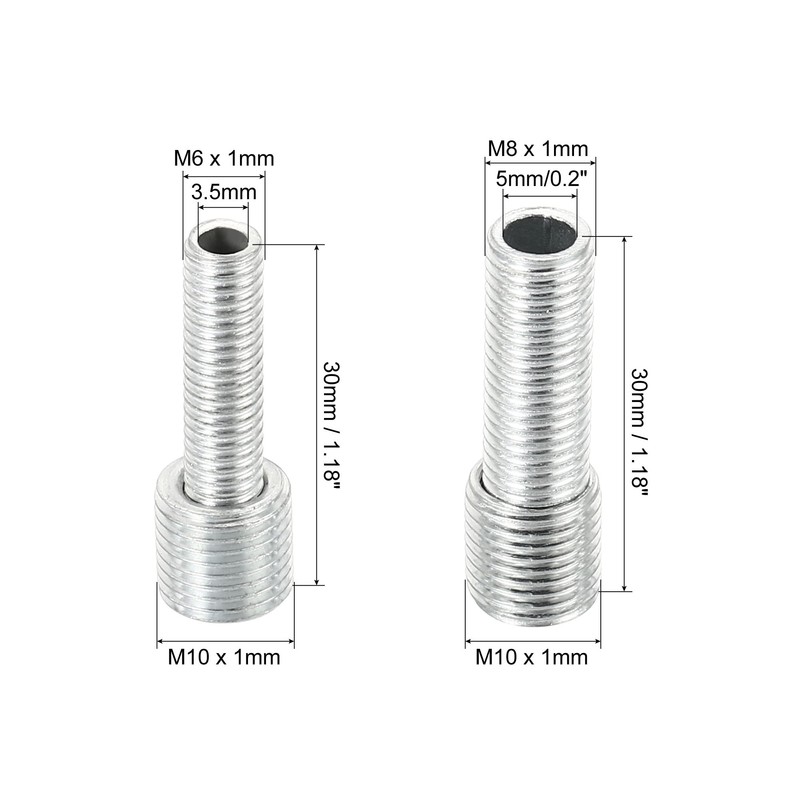 PATIKIL M10 to M6/M8 Reducing Screw, 6 Pack 30mm Long
