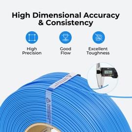 Creality 2kg Black & White PETG Filament Refill 1.75mm, 3D Printer Filament, Spool-Free for Bambu Lab Reusable Spools, High Precision ±0.03mm, Odorless & Moistureproof