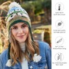 Pachamama Women Wool Bobble Beanie Hat Ear Flaps Handknitted Cute