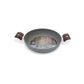 Olympia Woody 9.5 Inch / 24 cm Non-Stick Die Cast Aluminum Deep Pan