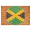 DecStic Soccer Jamaica Flag Coir Door Mat Door Mats Thick