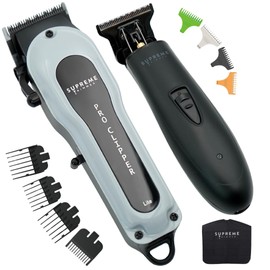 Supreme Trimmer 2-in-1 Pro Clipper Lite & DLC T-Shaper Combo | Professional Beard Trimmer ST5206 & Hair Clipper STC5000 Barber Kit
