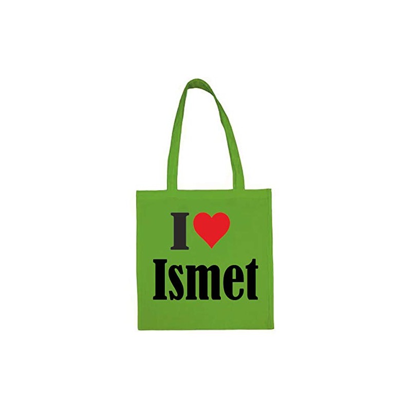I Love Ismet Shopping Bag School Bag Gym Bag 38