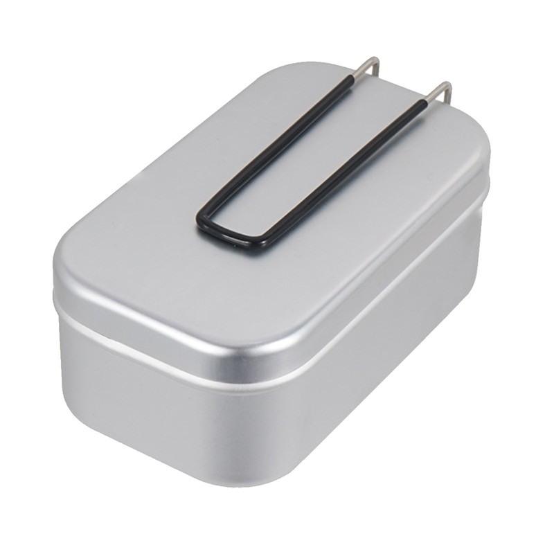 Aluminum Lunch Box Folding Handle Portable Stainless Steel Light Weight