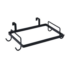 Household Essentials Metal Over the Door Trash Bag Holder, Black