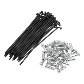 Motoforti Universal Bicycle Spokes Bike Wheel Spokes 14G 82mm Length Carbon Steel Black 1 Set