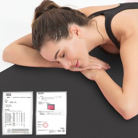 Hatha Yoga Thick TPE Yoga Mat 72"x 27"x1/3 inch Non Slip Eco Friendly Exercise Mat for Yoga Pilates & Floor Workouts (black)