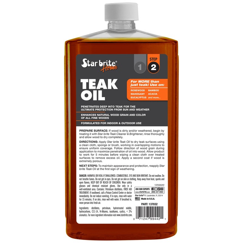 STAR BRITE 2 STEP Teak Care 32 OZ Kit -