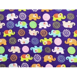 'NuggleBuddy Moist Heat & Aromatherapy Organic Rice Pack for Microwave. Darling Purple Elephant Fabric Infused with Sweet Lavender Aromatherapy.