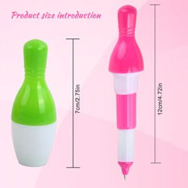 Wisebom Pack of 20 Bowling Ballpoint Pens, 0.5 mm Ballpoint Pen in Bowling Ball Design Mini Pens Plastic Ballpoint Pen Retractable Ballpoint Pen for School Supplies Students Children (Random Colour)
