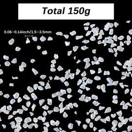 SUNNYCLUE 150G Crushed Glass Clear Broken Glass Ab Colors Irregular Imitation Gemstone No Hole Crush Chunky Sequins Chips Pieces for Jewelry Making Supplies Adult Women Nail Arts Crafts Vase Filler