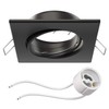 ledscom.de RIR Ceiling Mounting Frame Matt Black Square Swivelling (LED/Halogen/GU10/MR16/PAR16/50