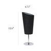 Simple Designs LT2061-BLK Mini Chrome Table Lamp with Angled Fabric