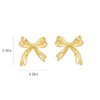 Gold Bow Earrings for Women 14K Gold Tiny Bow Stud