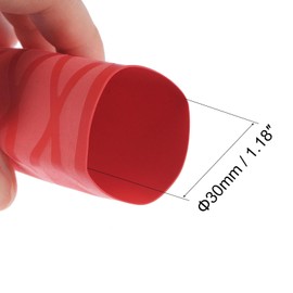 TOP-VIGOR 30mm Heat Shrink Tubing, 0.5M Length Heat Shrink Sleeving, 2:1 Ratio Heat Shrink Tube for Electrical Insulation, Repairs, Wrap Cable, Wire Connectors, Red