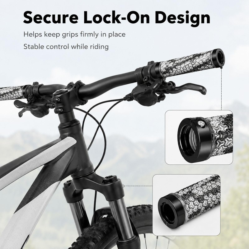 2PCS Bike Grips Mountain Bike Grips for Handlebar