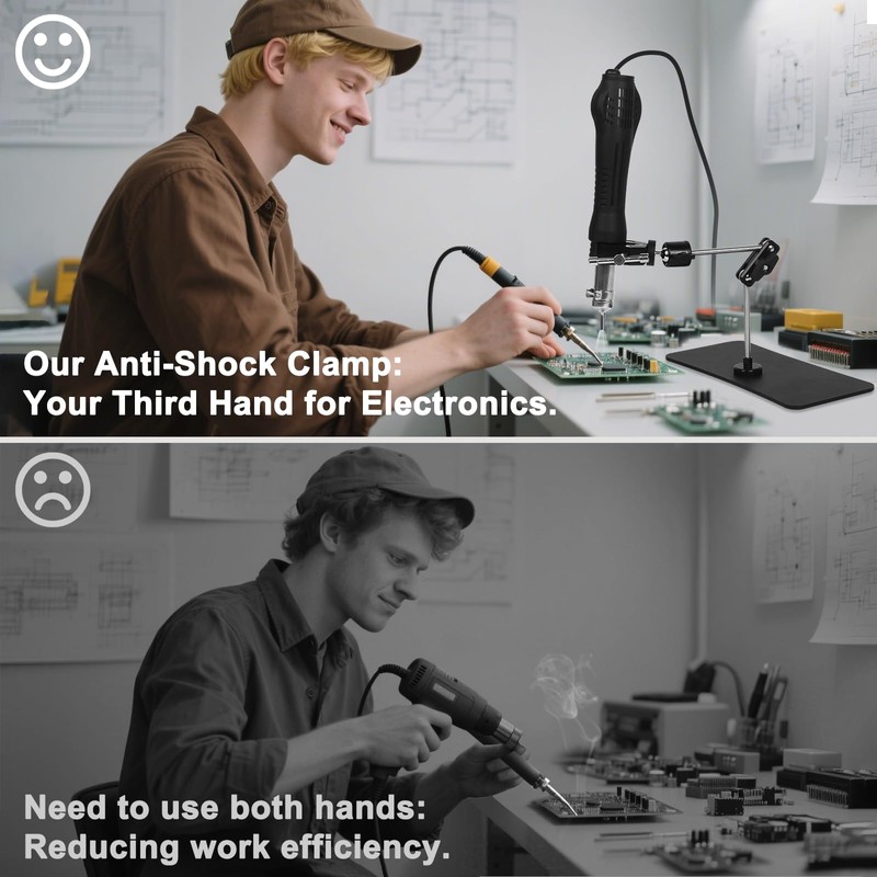 Helping Hands Soldering Magnetic Soldering Clamp with 2.16-inch Jaw Opening,