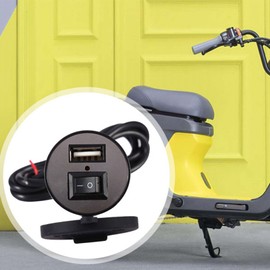 Psytfei 12 V USB Socket Car Charger with Switch Car Charger Plug 12 V Quick Charge Waterproof Charging Socket for Smartphone GPS Tablet Digital Camera