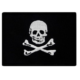 Jolly Roger Edward England Flag Embroidered Patch Pirate Skull Crossbone Iron-On