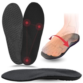 Actika 40,000 Foot Measurement, Shoe Fitter Supervised Insole, Improves Posture from the Soles, Cups Up Your Body, Black, Size M: 9.8 - 10.2 inches (25.0 - 26.0 cm)