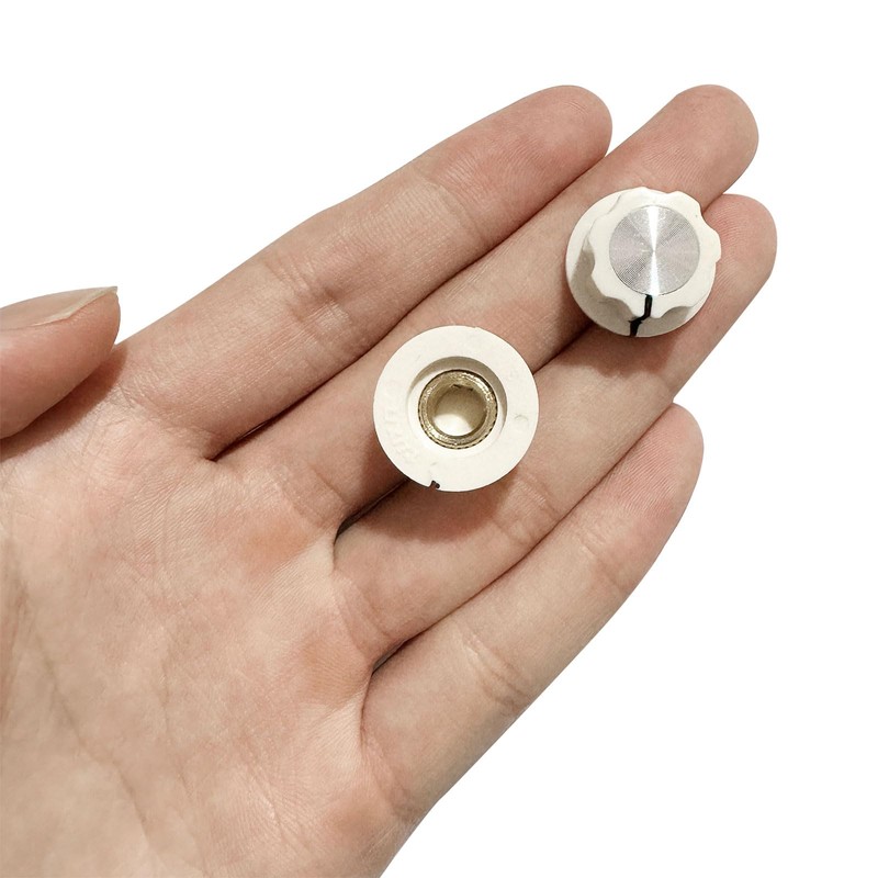 uxcell 2pcs 6.4mm Shaft Hole Potentiometer Volume Control Rotary Knobs